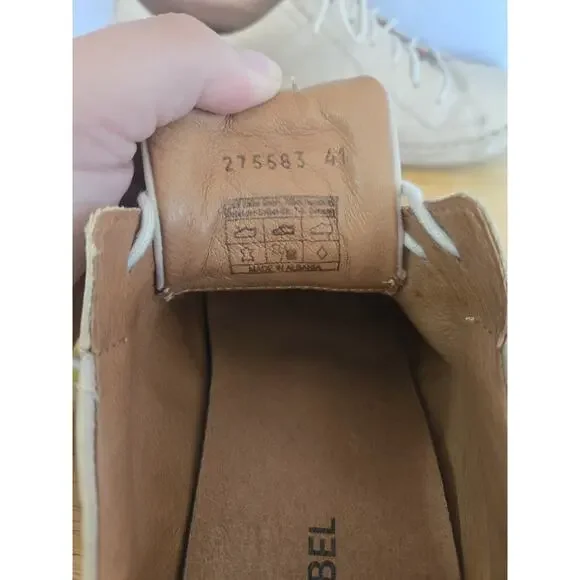 Josef Seibel Fergey 56 Women's Size 41 (10-10.5 US) Cream Soft Leather Sneaker - Picture 6 of 8